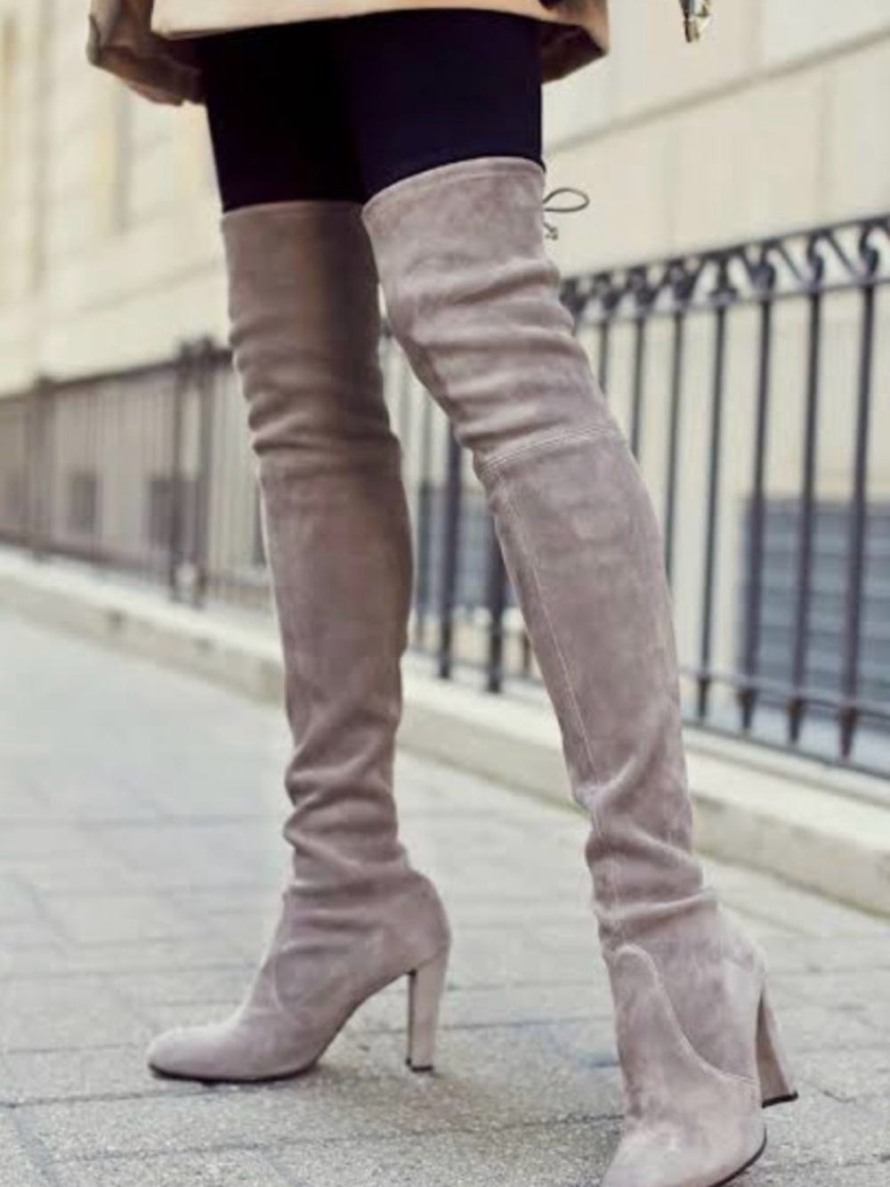 Stuart Weitzman Grey Highland over the knee boots size 8.5 M